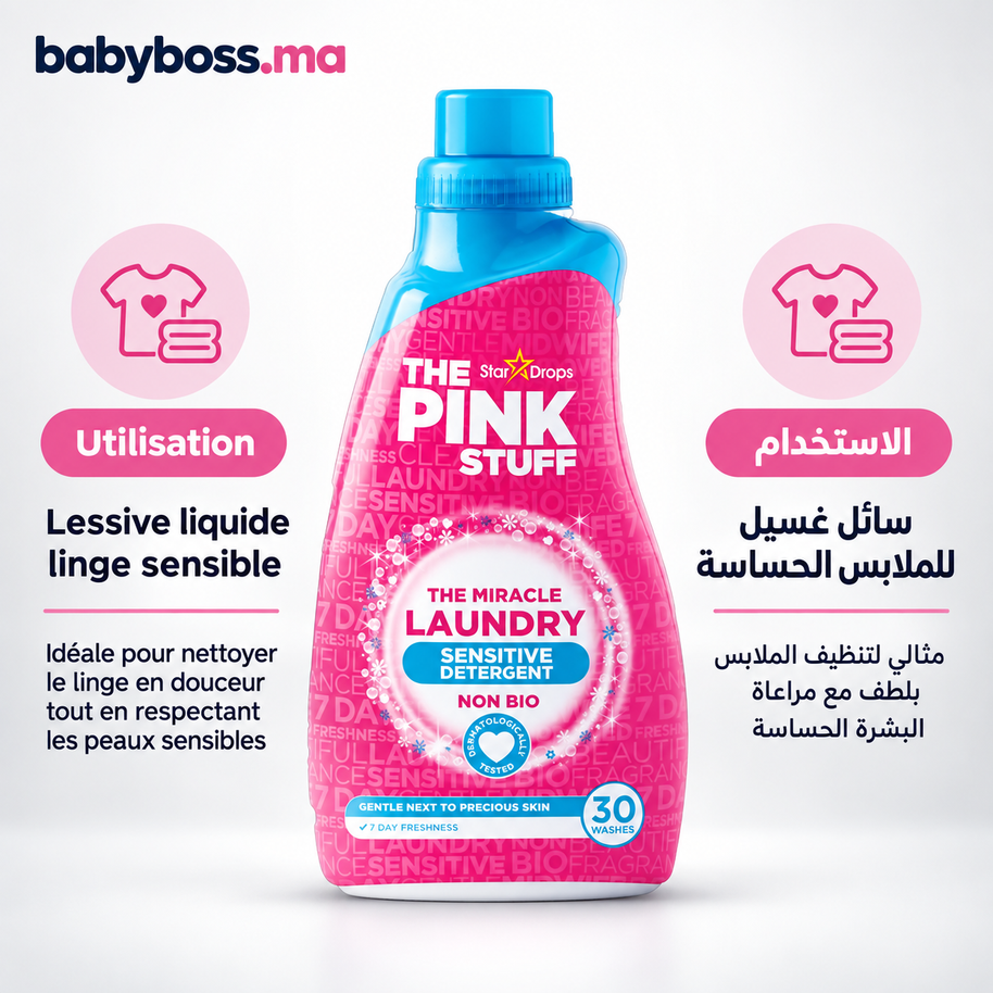The Pink Stuff سائل المعجزات للغسيل الحساس غير عضوي - 960مل