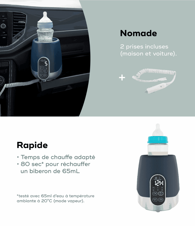 Chauffe-biberon Nomade - NutriSmart - Babymoov - REPAS pour bébé Maroc -www.babyboss.ma