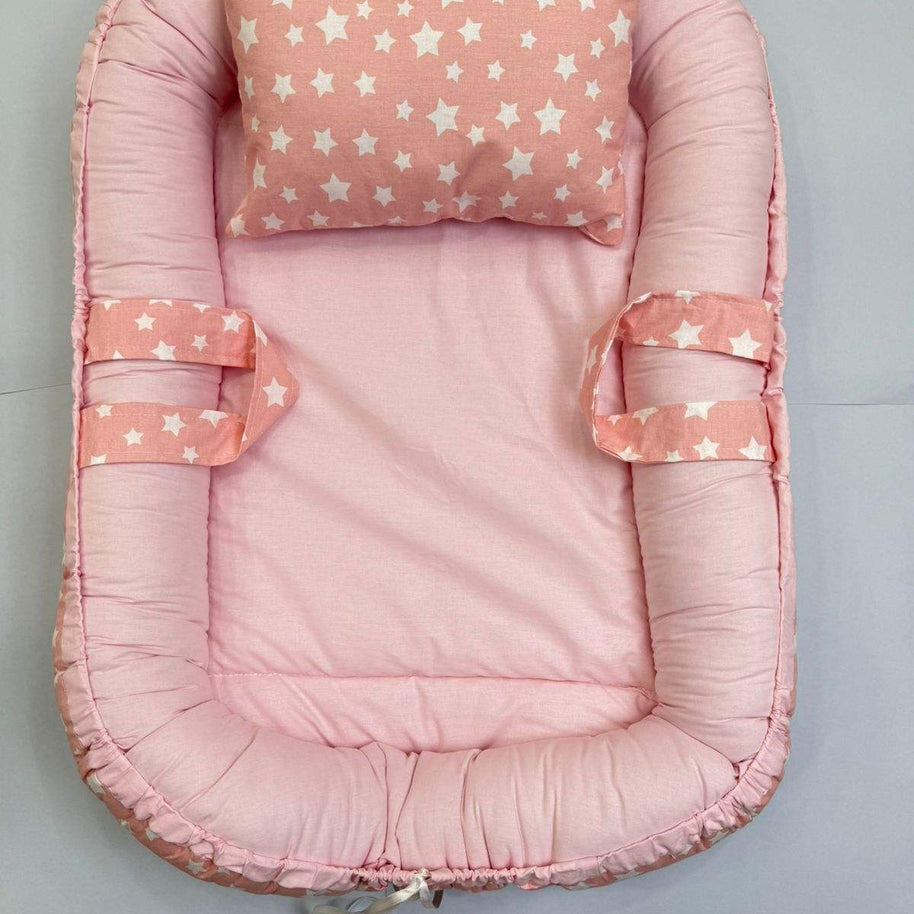 Couffin Double-Face pour Bébé – Cotton Rose - BABYBOSS sommeil - pour bébé Maroc -www.babyboss.ma