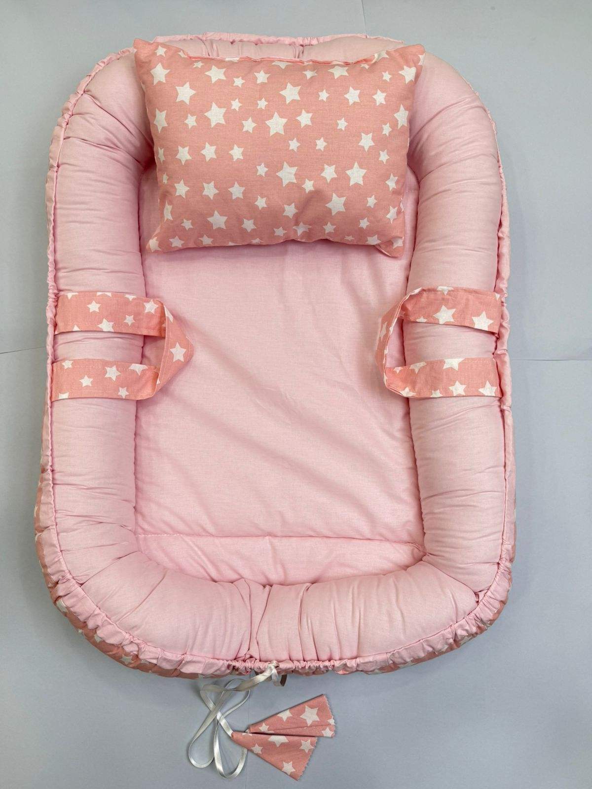 Couffin Double-Face pour Bébé – Cotton Rose - BABYBOSS sommeil - pour bébé Maroc -www.babyboss.ma