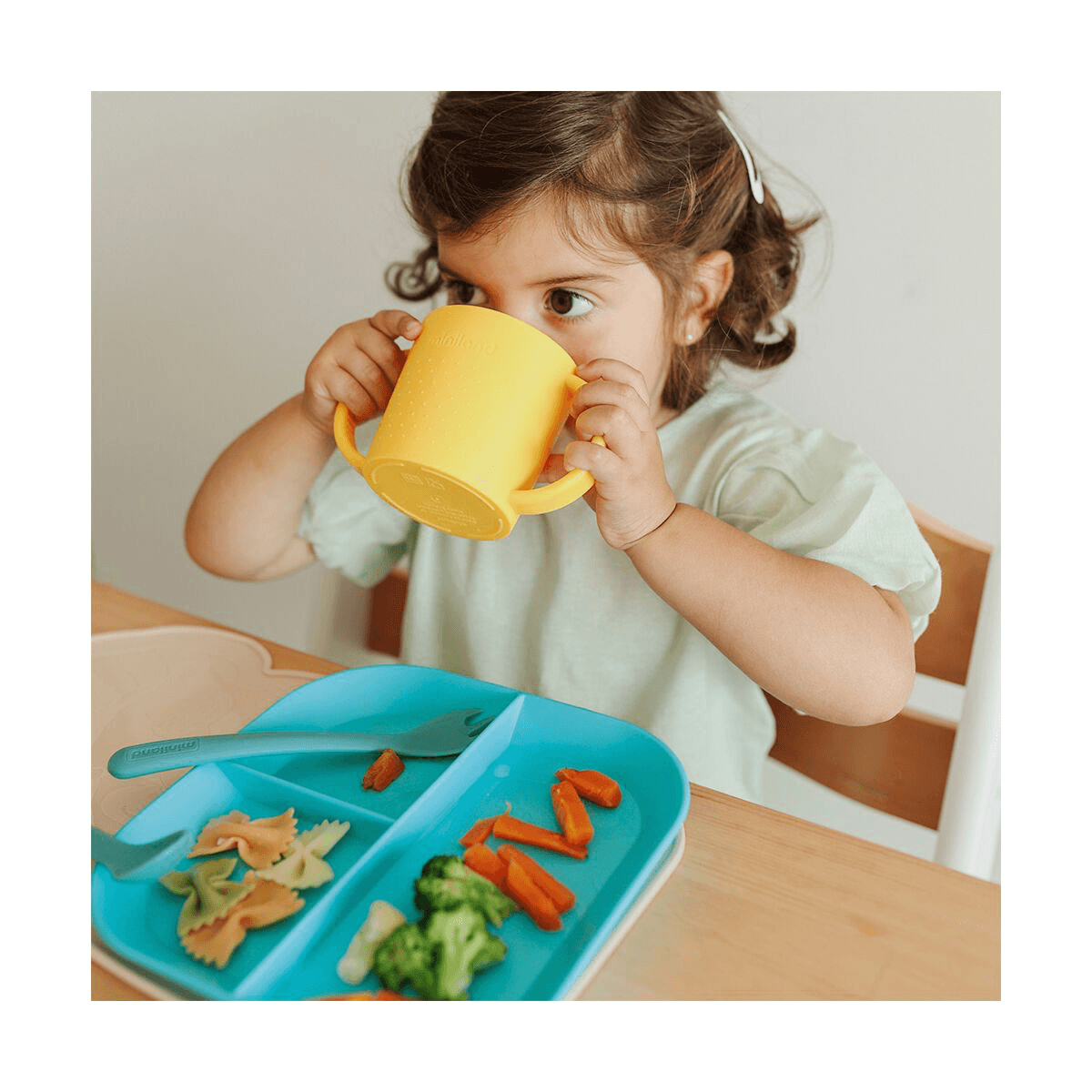 Miniland Vaisselle BLW avec nappe antidérapante pour les enfants - SUNSHINE - Miniland - pour bébé Maroc -www.babyboss.ma