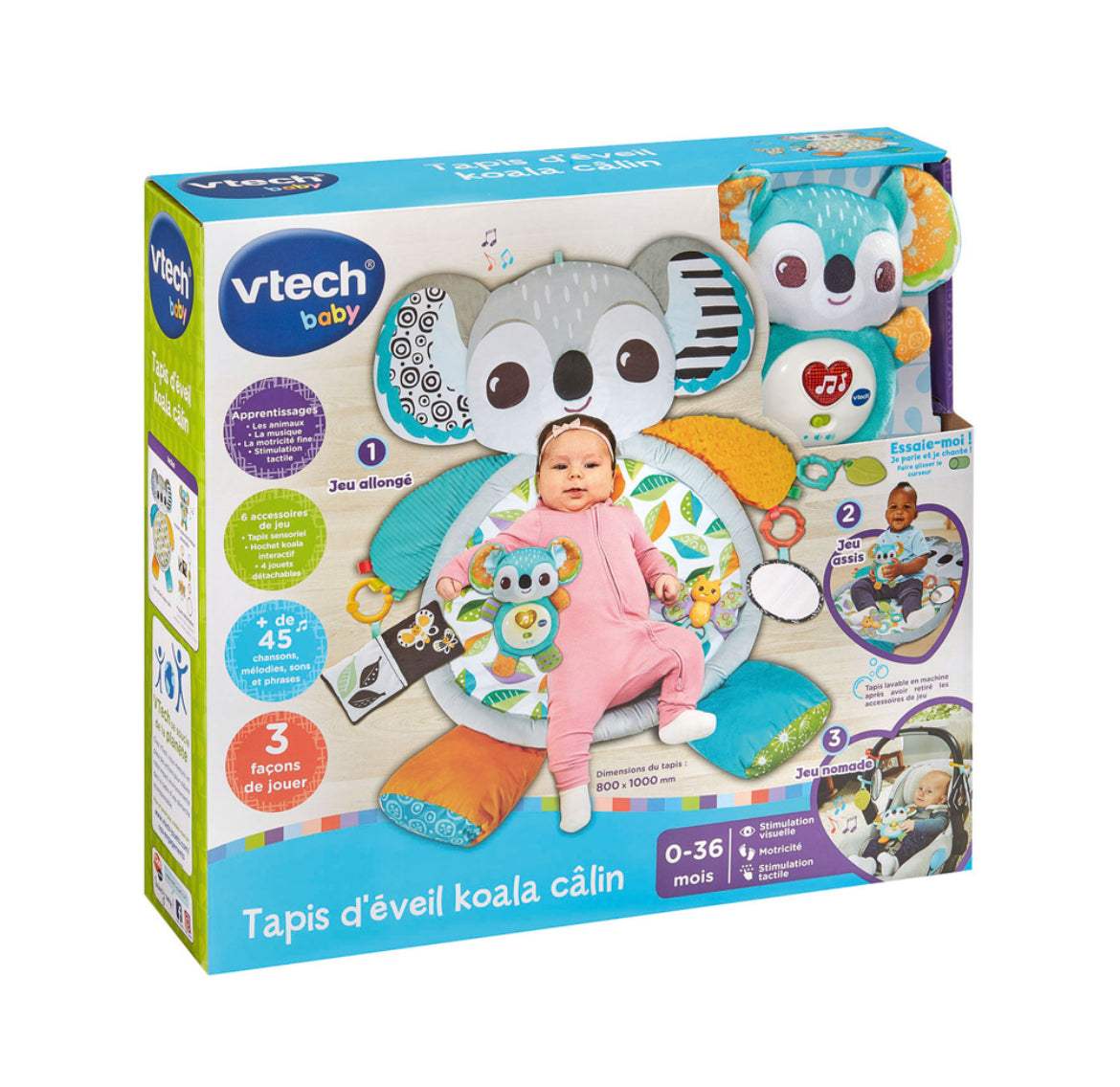 Tapis d’éveil koala câlin - Vtech - Jouets Musicaux pour bébé Maroc -www.babyboss.ma