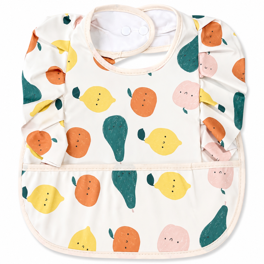Bavoir imperméable avec poche récupératrice