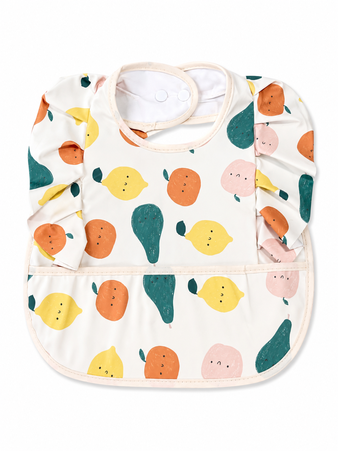 Bavoir imperméable avec poche récupératrice