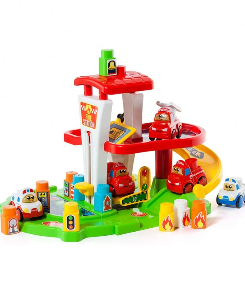 Station De Pompiers Avec Blocs - Molto - pour bébé Maroc -www.babyboss.ma