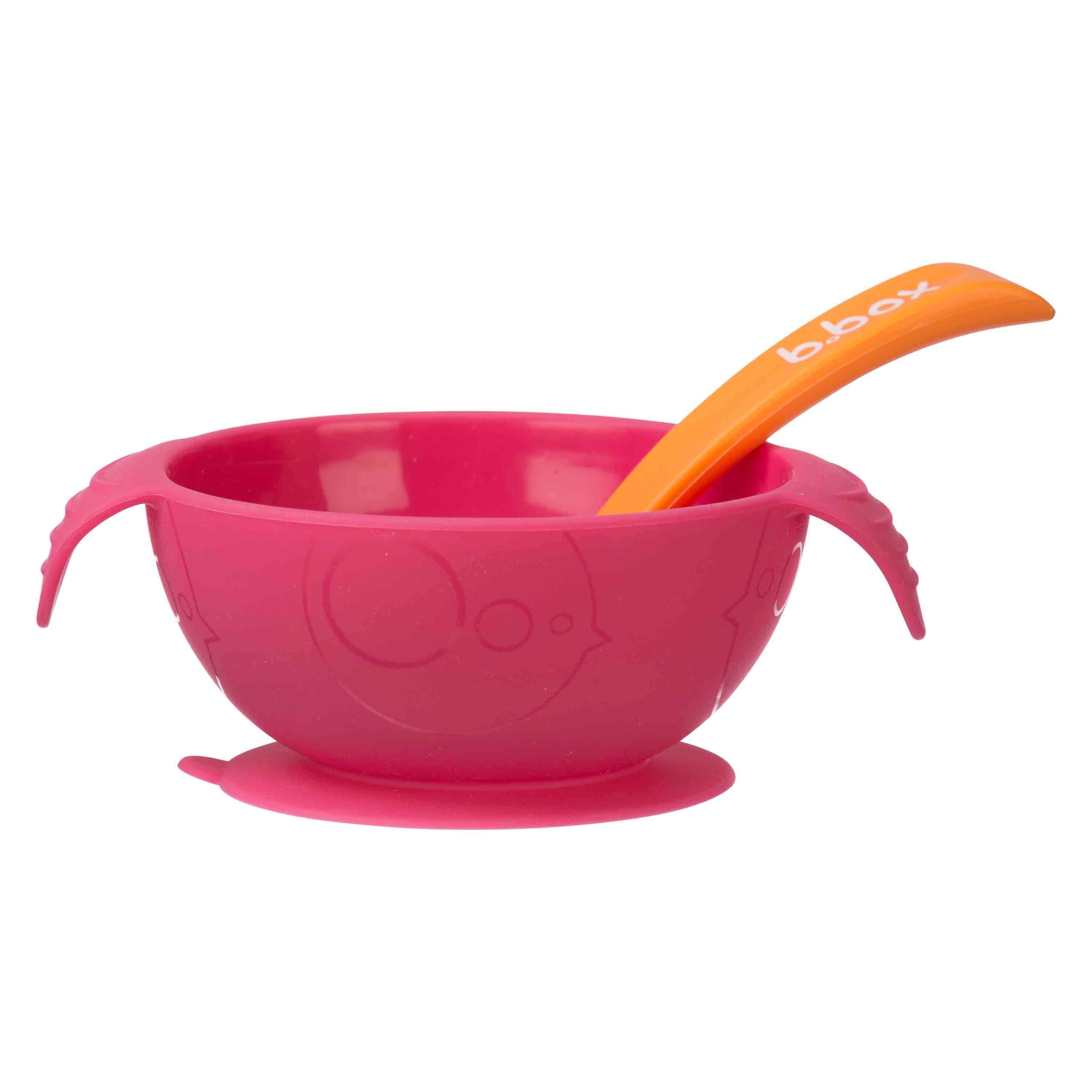 B.Box Silicone First Feeding Set - Strawberry Shake - BBOX USA - pour bébé Maroc -www.babyboss.ma