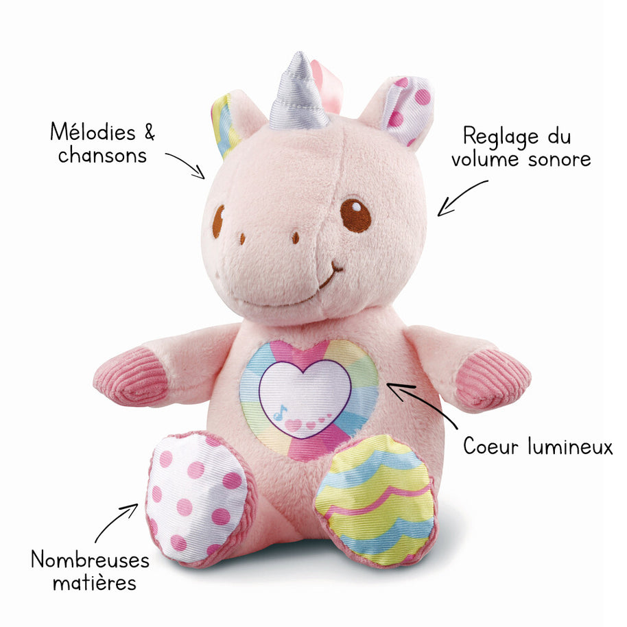 Maé, ma licorne à câliner - peluche licorne