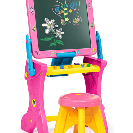 Molto - Tableau & Pupitre 3 En 1 Magnétique rose