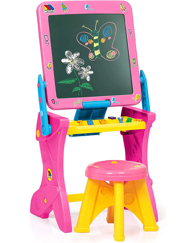 Molto - Tableau & Pupitre 3 En 1 Magnétique rose