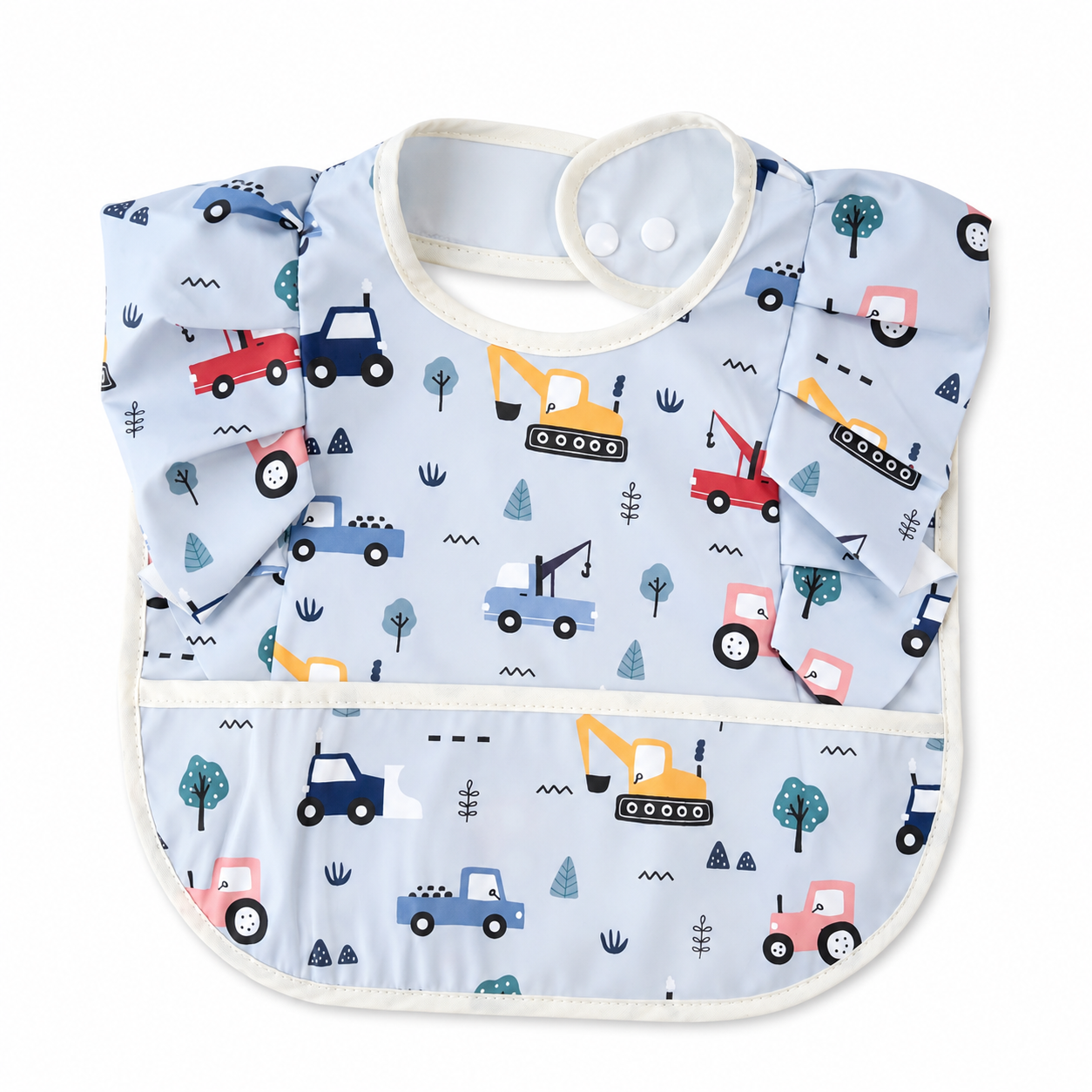 Bavoir imperméable avec poche récupératrice