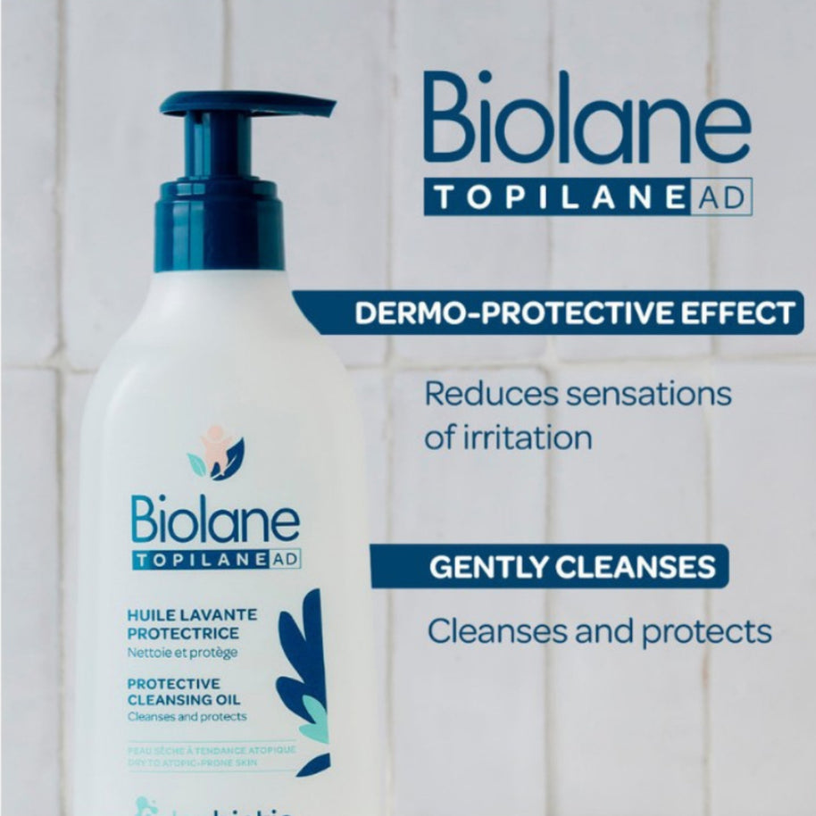 BIOLANE – Topilane AD Huile Lavante Protectrice 350ml – Peaux Très Sèches et à Tendance Atopique