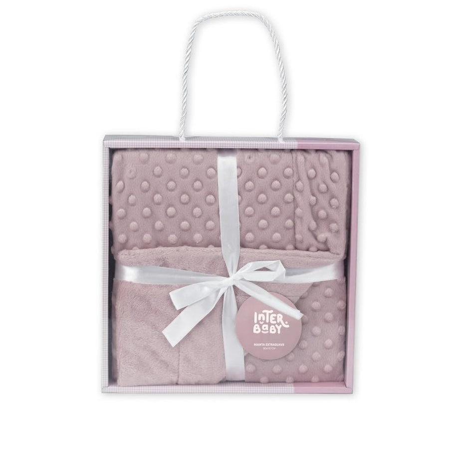 Interbaby Couverture En Bulles 80 X 110 - Vieux rose