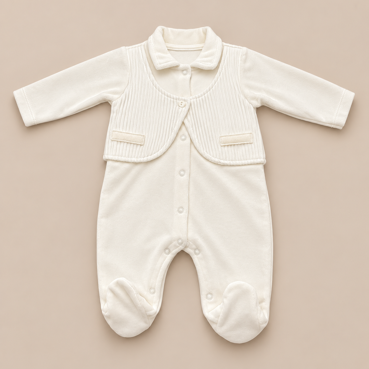 Grenouillère bébé en velours Bebelina