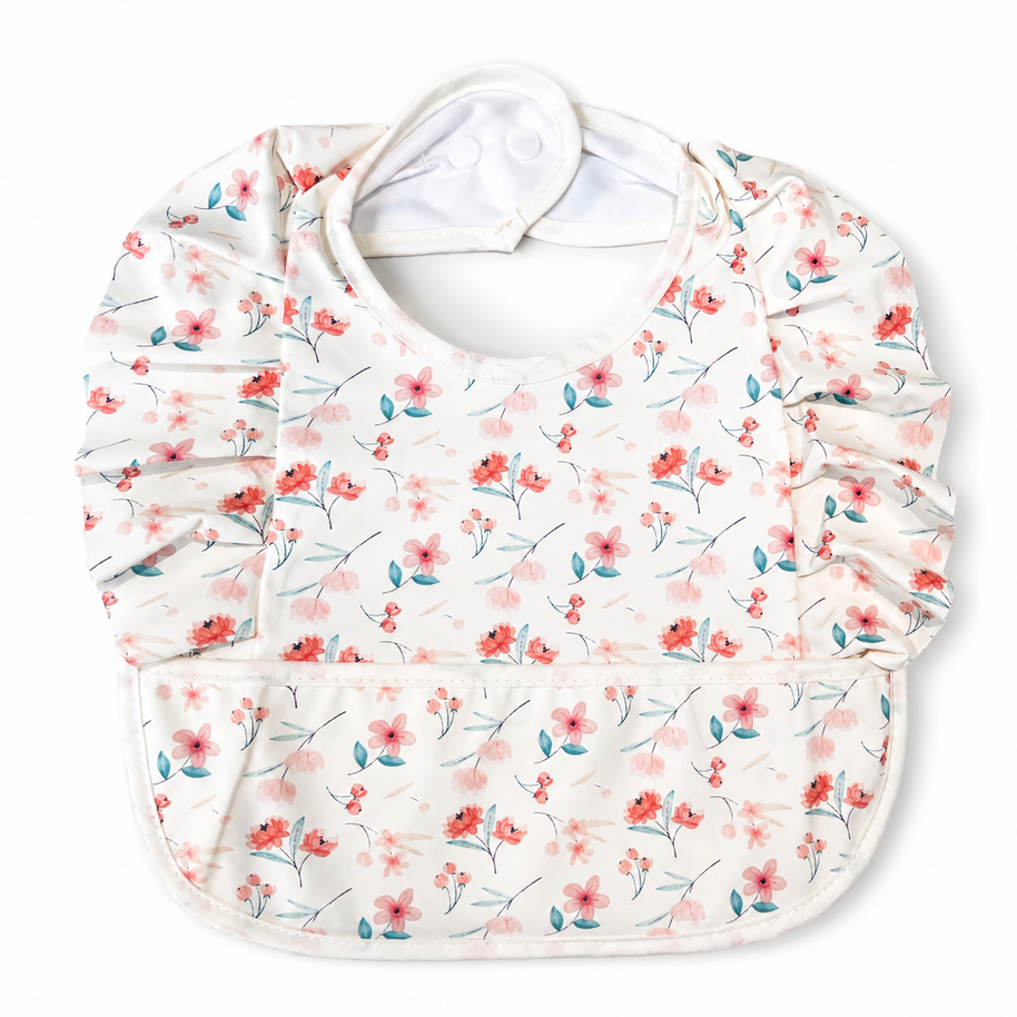 Bavoir imperméable avec poche récupératrice