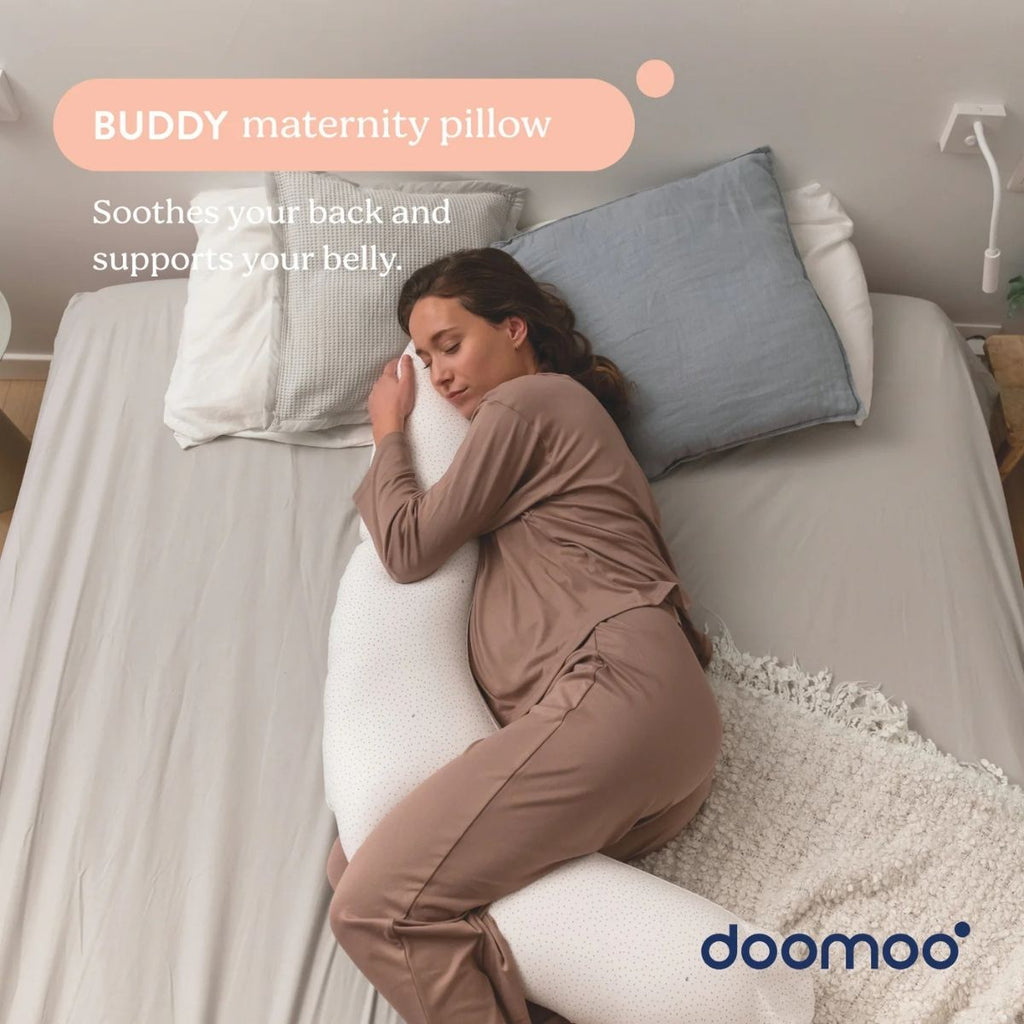 Coussin d'allaitement et maternité BUDDY Doomoo - Silver Dots