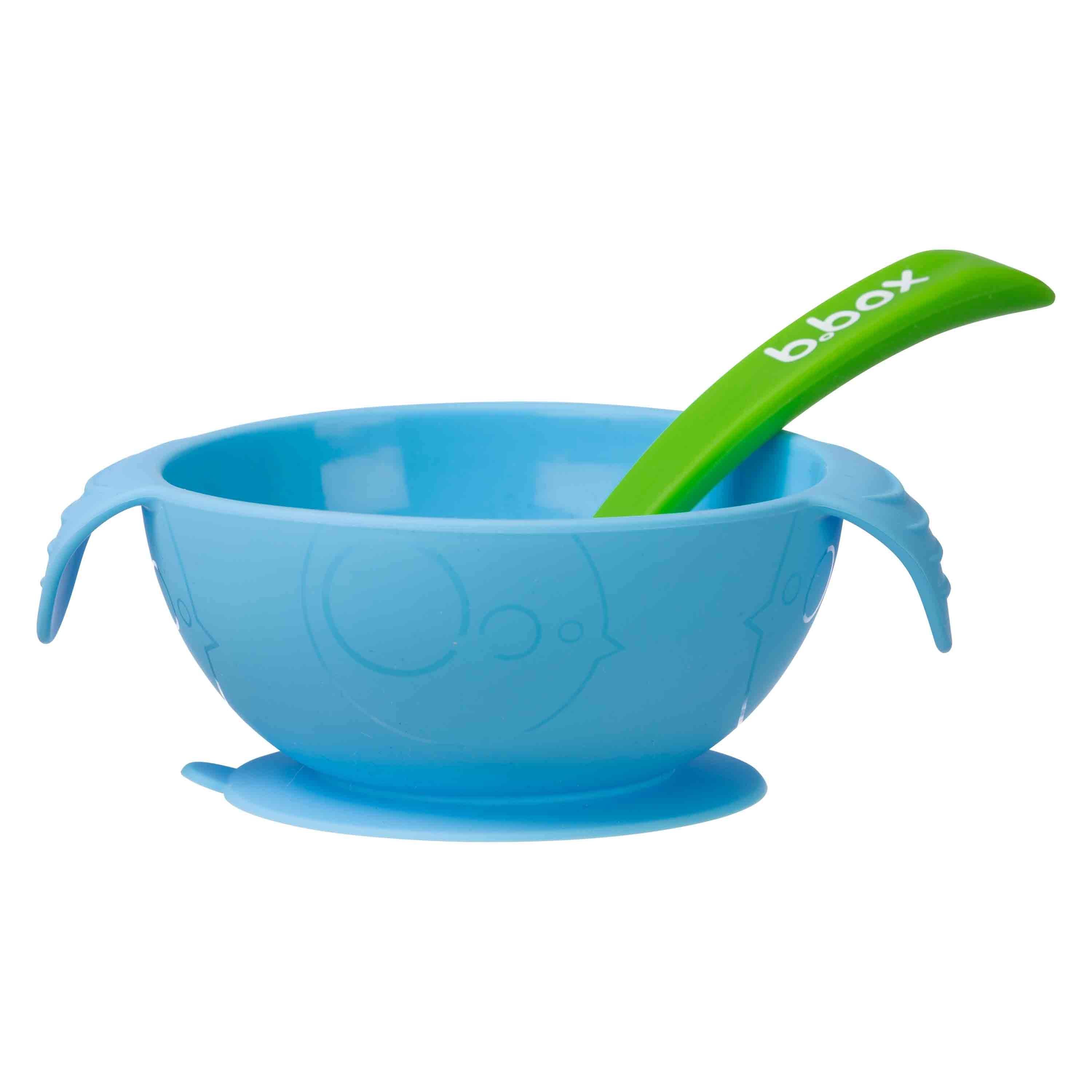 B.box Silicone First Feeding Set - Ocean Breeze - BBOX USA - pour bébé Maroc -www.babyboss.ma