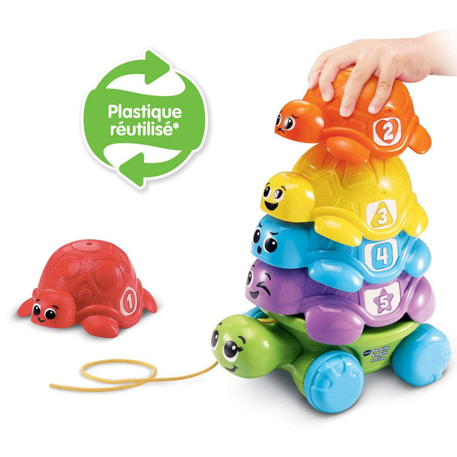 Famille empilo tortue - Vtech - Vtech - Jouets à empiler pour bébé Maroc -www.babyboss.ma