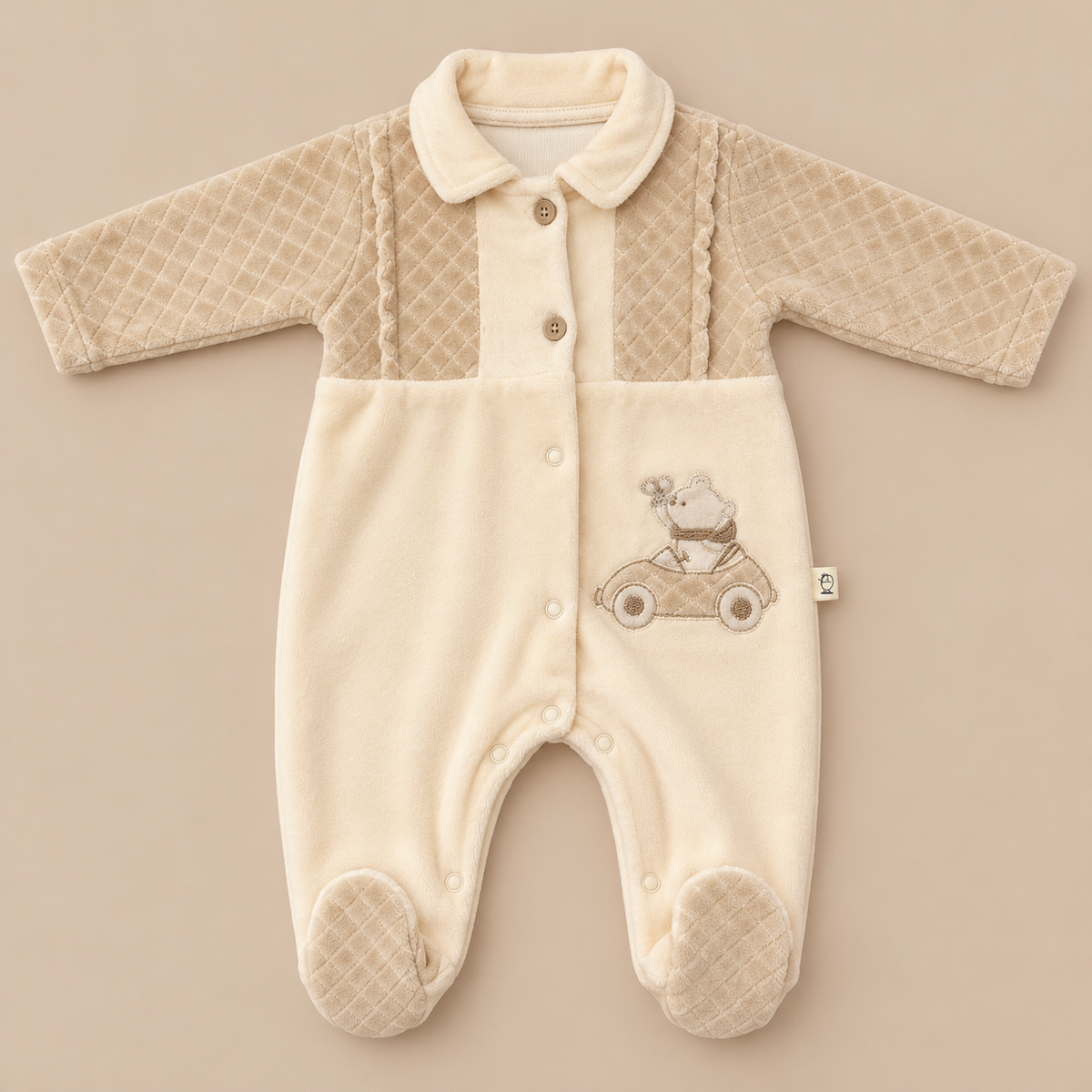 Grenouillère bébé en velours Bebelina