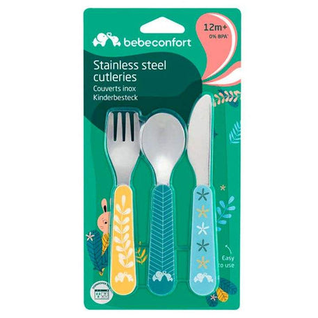 Set Cubiertos Metal +12M - Bebeconfort - REPAS pour bébé Maroc -www.babyboss.ma