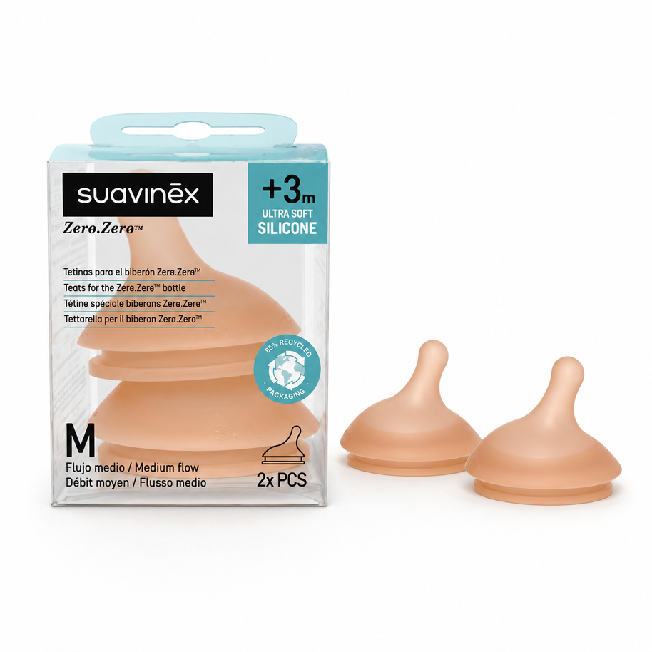 Tétines Suavinex Zero.Zero™️ Débit Moyen – Lot de 2
