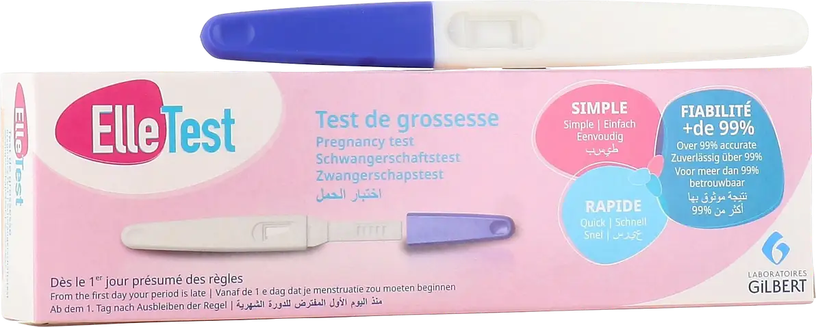 Gilbert Elletest Test de Grossesse - 1 Test - Gilbert - Tests de Grossesse pour bébé Maroc -www.babyboss.ma