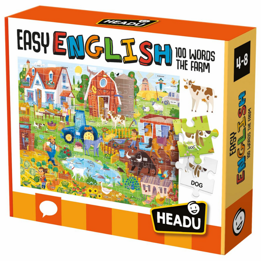 Easy English Puzzle 100 Farm Words