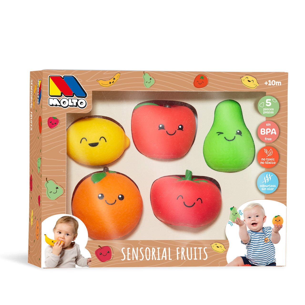 Fruits sensoriels 5 pièces - Molto - pour bébé Maroc -www.babyboss.ma