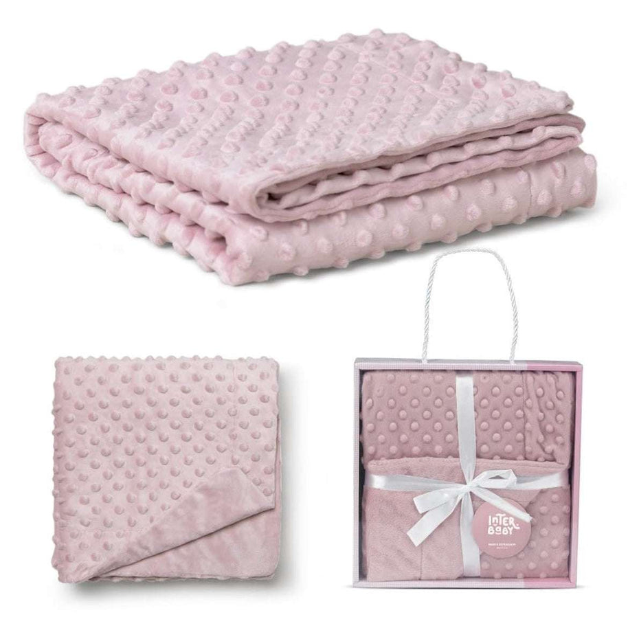 Interbaby Couverture En Bulles 80 X 110 - Vieux rose