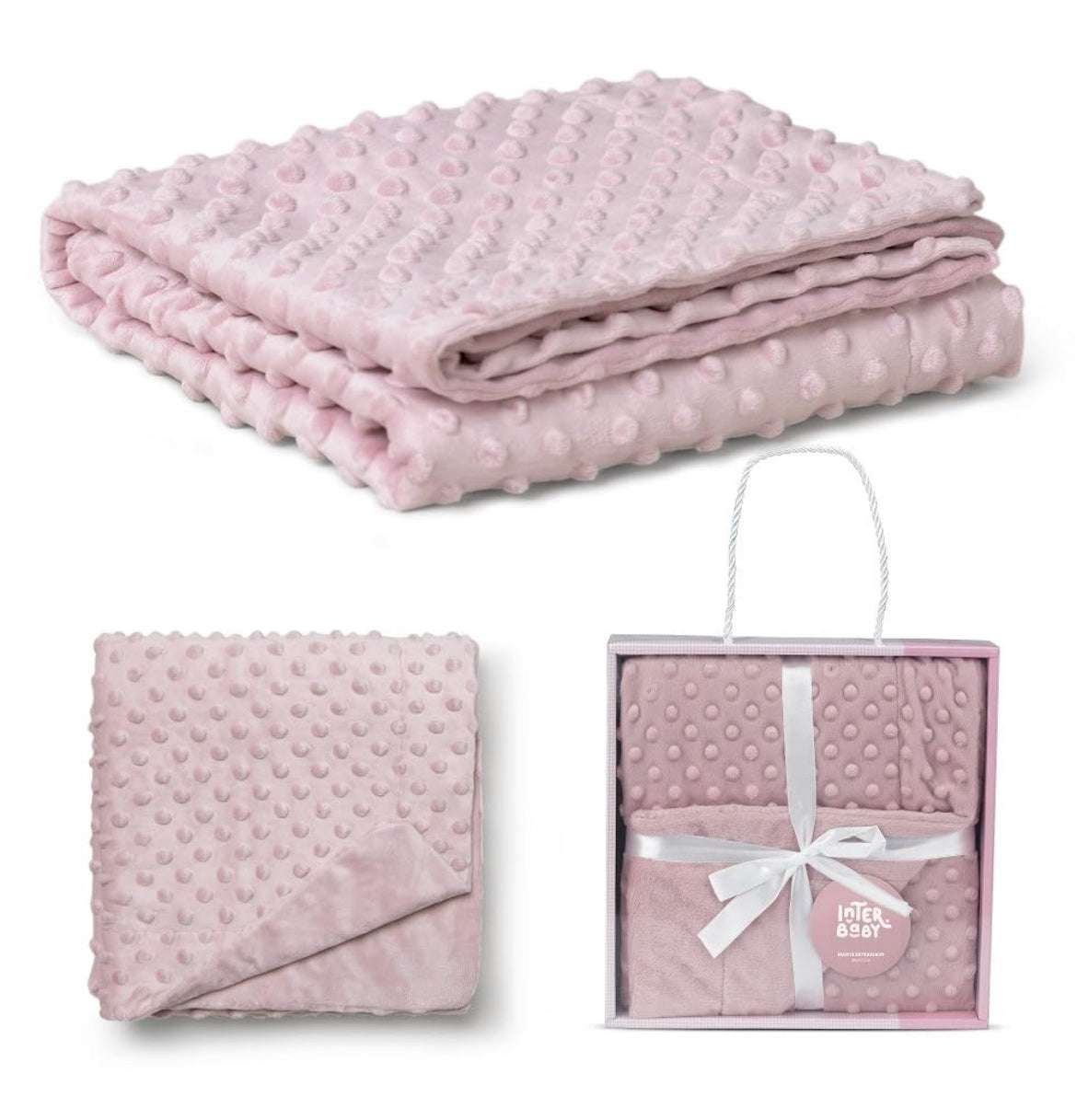 Interbaby Couverture En Bulles 80 X 110 - Vieux rose