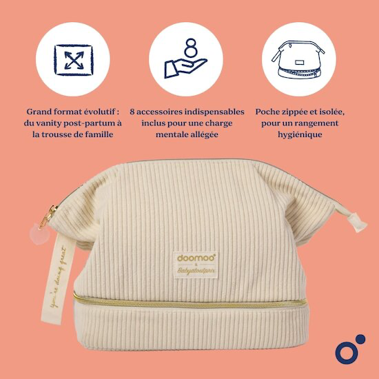 Doomoo Trousse de Maternité Mommy Vanity Sand