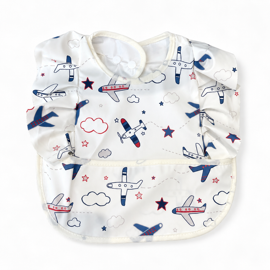 Bavoir imperméable avec poche récupératrice