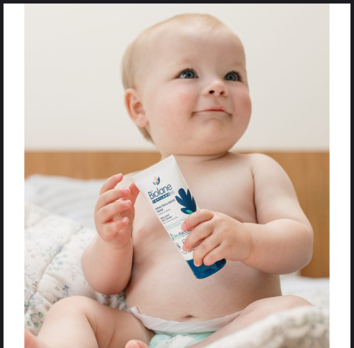 BIOLANE – Topilane AD Crème Émolliente Visage 50ml – Peaux Très Sèches et à Tendance Atopique