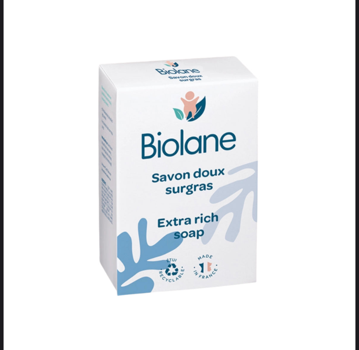 Biolane – Savon Doux Surgras 150g – Nettoyant Naturel Peau Sensible Bébé et Enfant