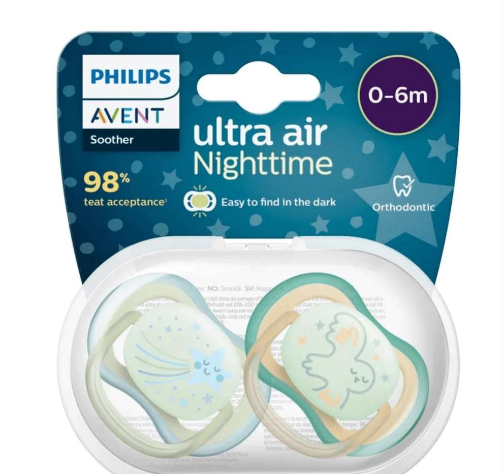 Philips avent sucette ultra air night 0_6 mois Garçon - Philips Avent - pour bébé Maroc -www.babyboss.ma