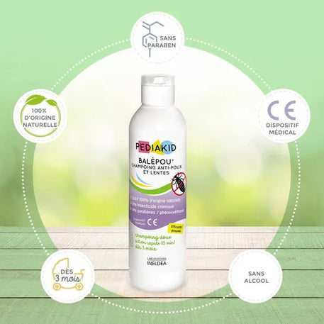 Pediakid balépou shampooing anti-poux et lentes 200ml
