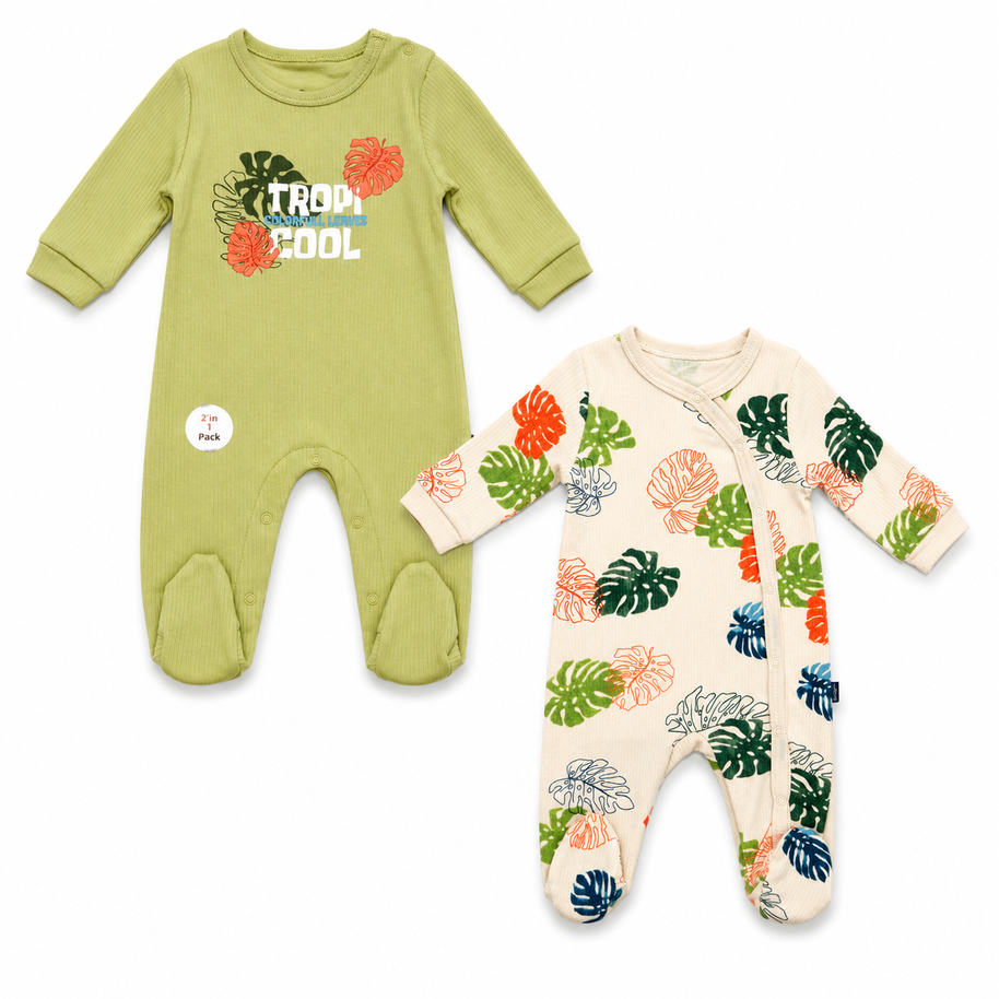 Pack de 2 Grenouillères Miniworld 100% Coton