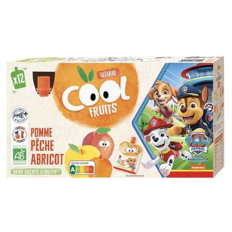 Vitabio COOL FRUITS Pomme pêche abricot 12x90g