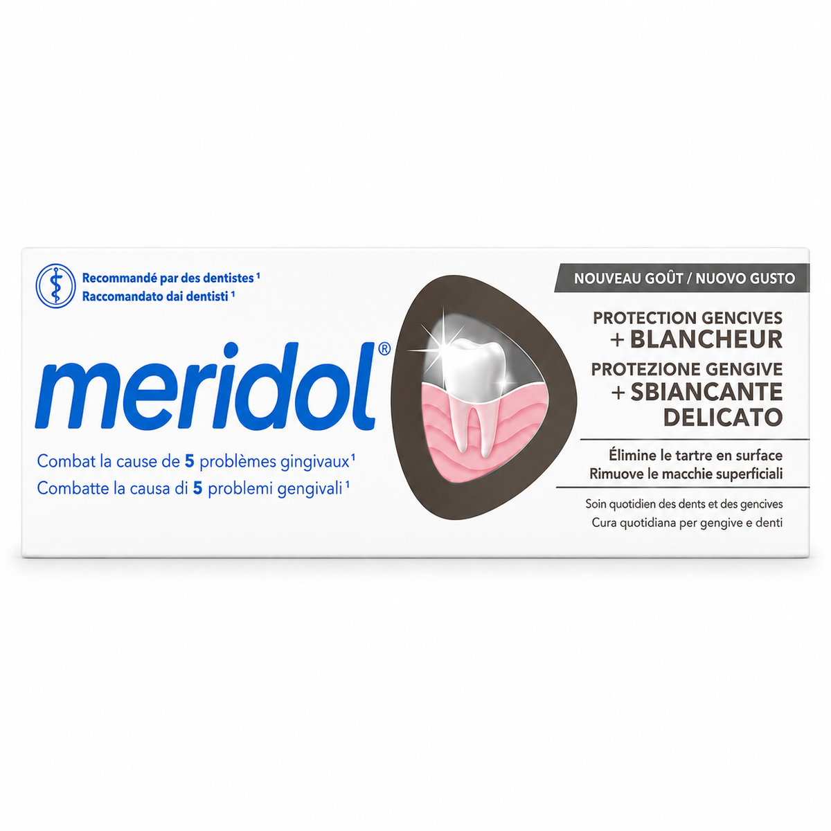 Meridol protection gencives + blancheur délicate - Dentifrice gencives sensibles - 75 ml