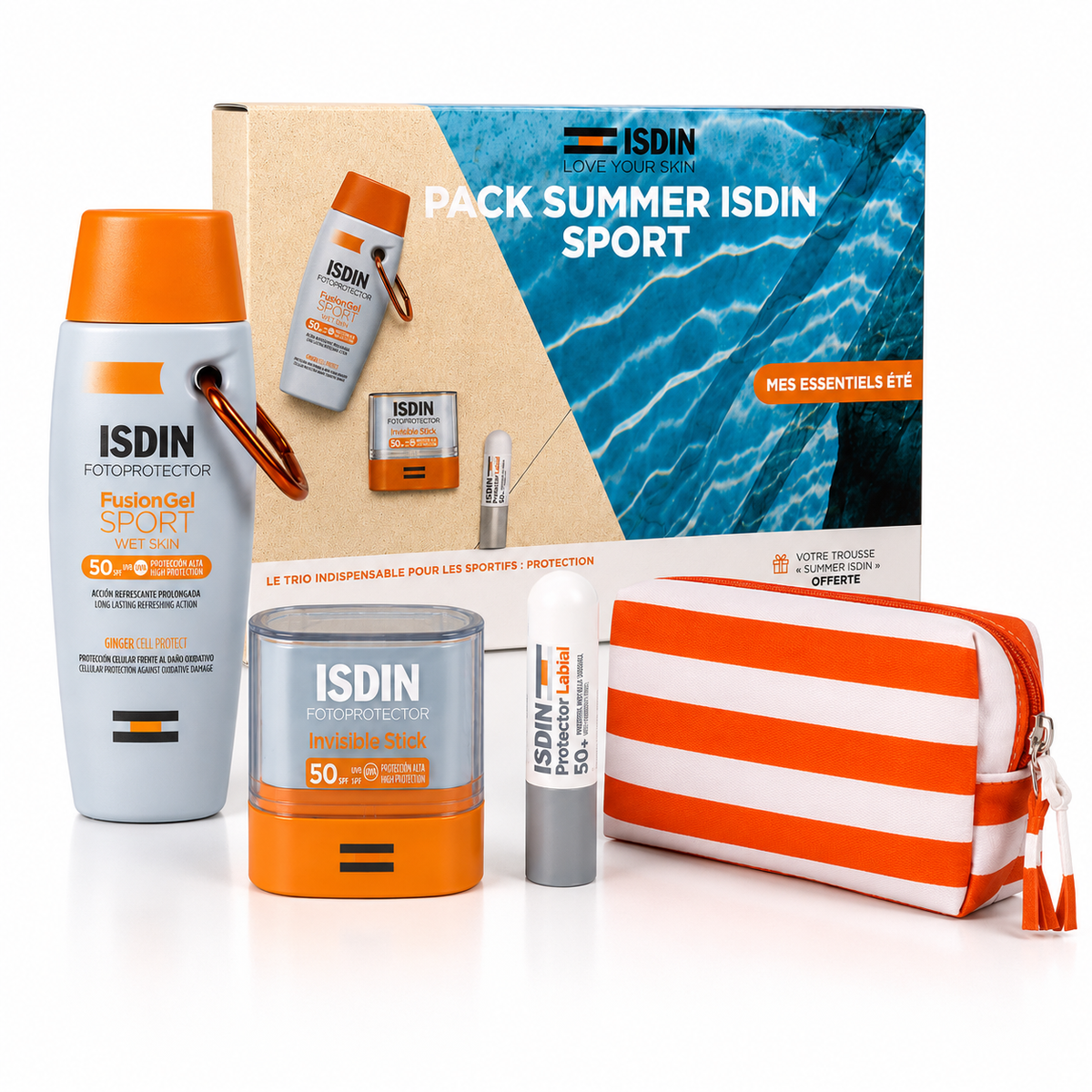 Pack Summer ISDIN Sport Spf50+ + trousse offerte