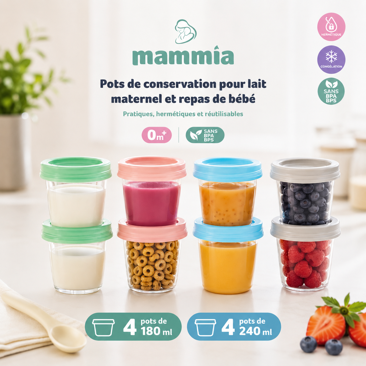 Mammia pots de conservation