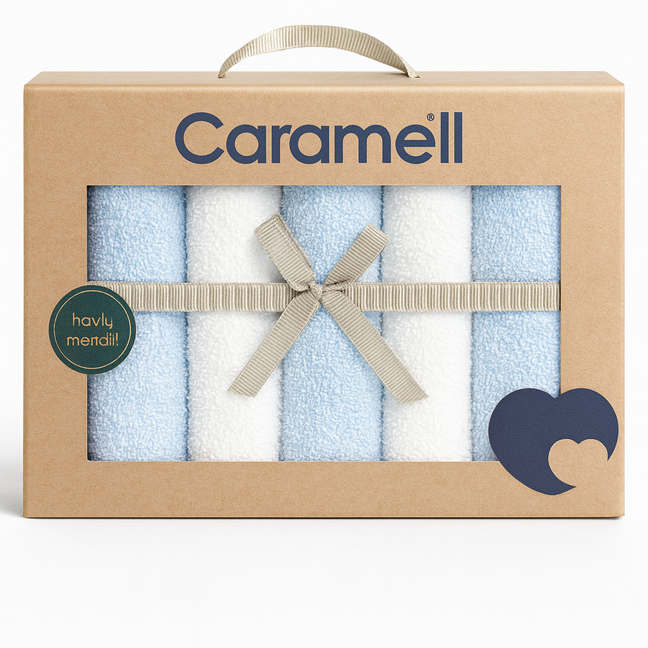 طقم من 5 مناديل قماش وردية - Caramell