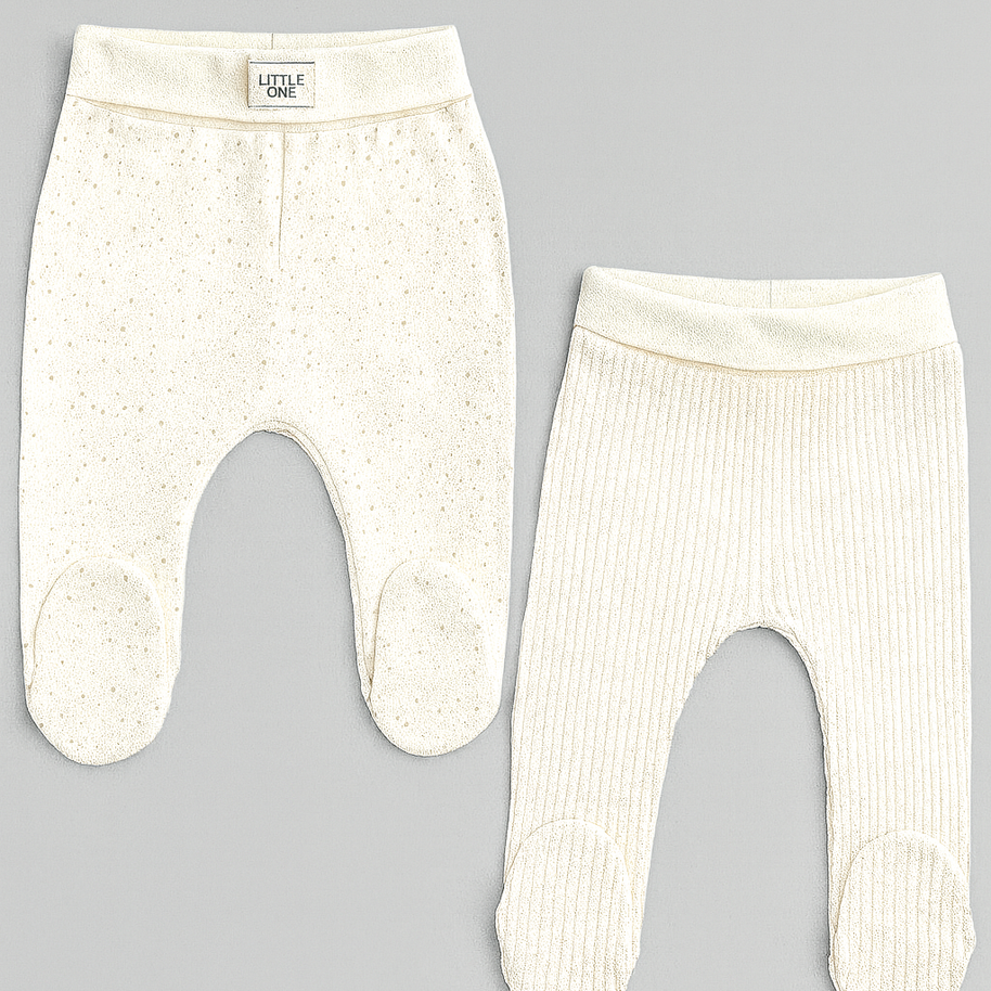 Lot de 2 pantalons – Ecru