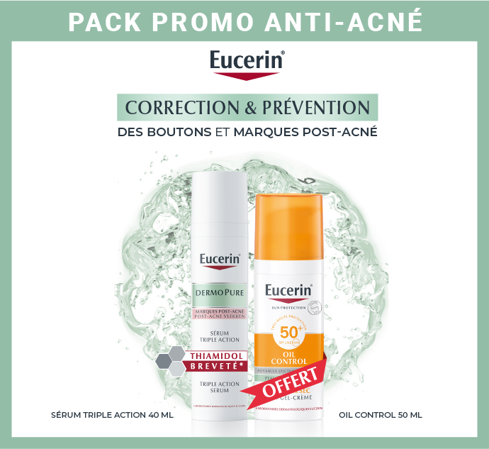 EUCERIN OFFRE DERMOPURE SERUM TRIPLE ACTION 40 ML + OIL CONTROL 50ML OFFERT - Eucerin - pour bébé Maroc -www.babyboss.ma