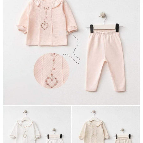 Ensemble 2 pièces 100% cotton pour fille - Bebelinna - pour bébé Maroc -www.babyboss.ma