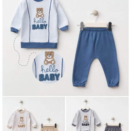 Ensemble 2 pièces 100% cotton pour garçon - Bebelinna - pour bébé Maroc -www.babyboss.ma