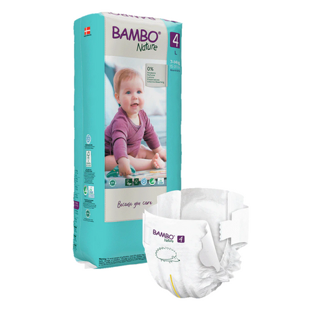 Couches Bambo Nature Taille 4 (7-14kg) 48 unités - Bambo Nature - Hygiène et Soin - Babyboss.ma