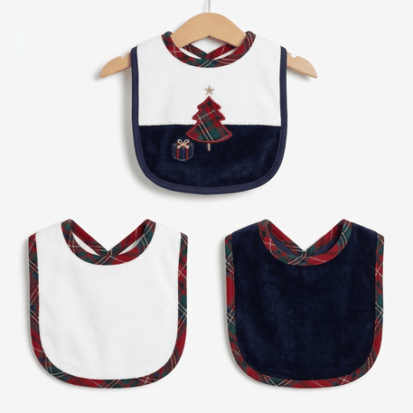 Bavoir bébé bleu marine