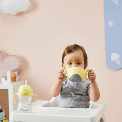 bowl + straw - banana - BBOX USA - Feeding pour bébé Maroc -www.babyboss.ma