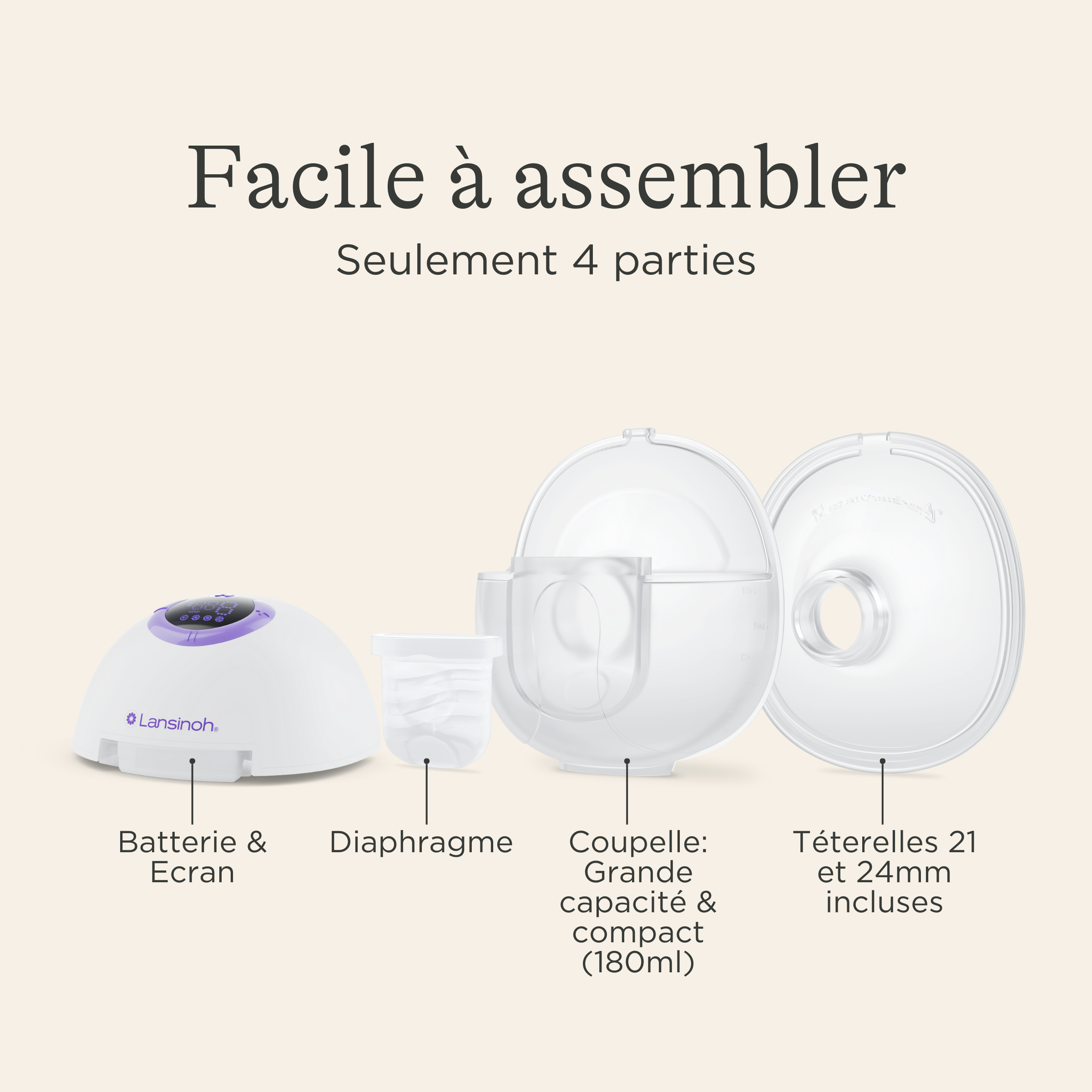 Tire-lait mains libres – Compact, portable et confortable -Lansinoh - Lansinoh - 