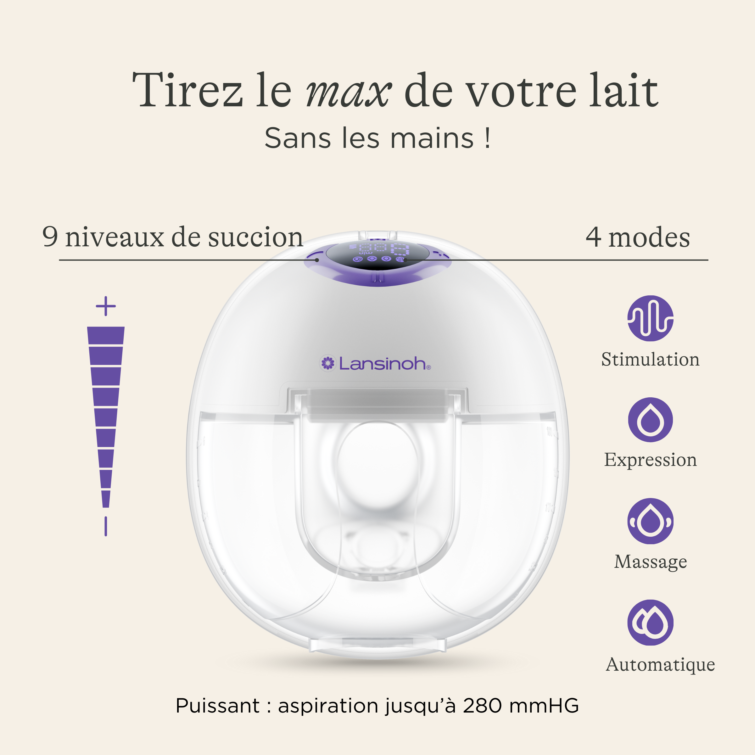 Tire-lait mains libres – Compact, portable et confortable -Lansinoh - Lansinoh - 